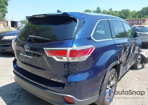 2016 Toyota Highlander Xle V6 из США, поврежденный, VIN 5TDJKRFH4GS342803